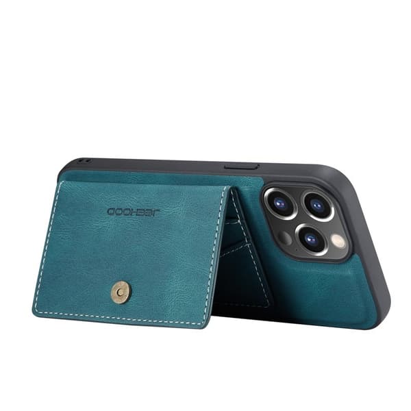 JEEHOOD 2-in-1 Konstläder+ Plånboksfodral i Grön för iPhone 13 mini