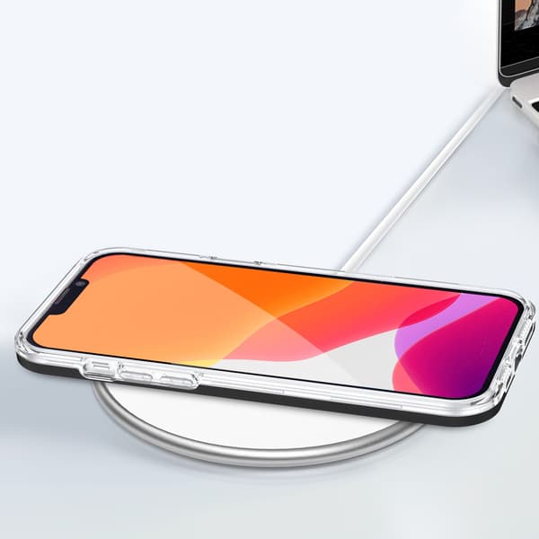 iPhone 12 Pro Max -kuori Clear 3in1 - Musta Black