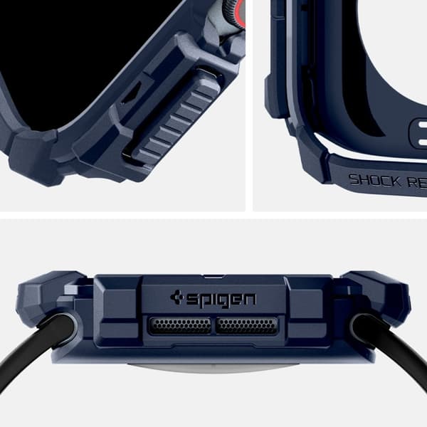 Spigen Apple Watch 10 (46mm) Skal Rugged Armor - Marinblå Blå