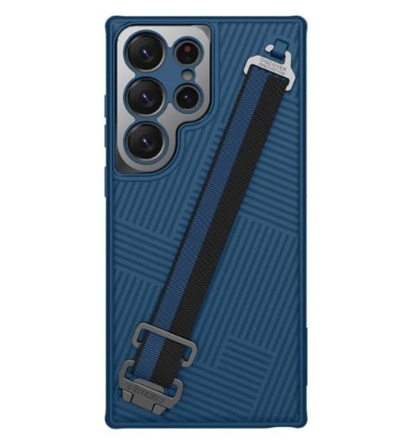Nillkin Galaxy S23 Ultra Cover Stripe Håndrem - Blå Blå