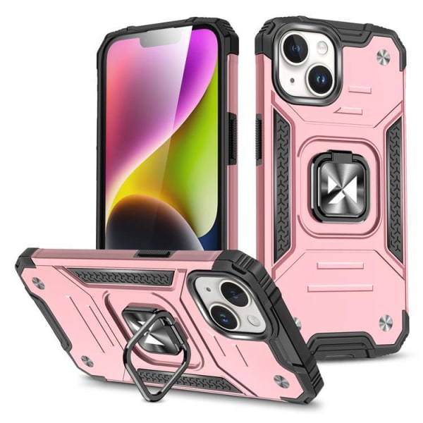 Wozinsky iPhone 15 -sormustelineen matkapuhelinsuoja - vaaleanpunainen