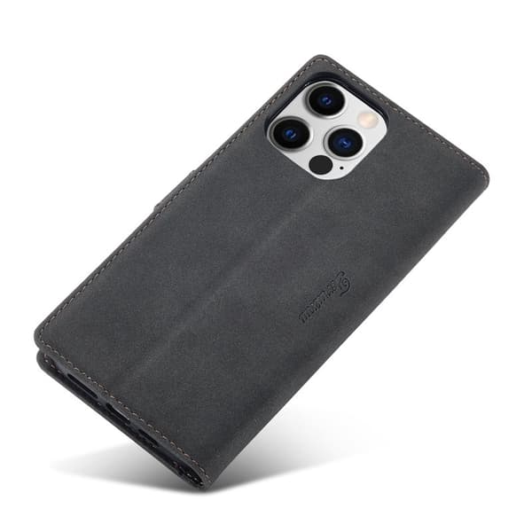 FORWENW iPhone 15 Pro Plånboksfodral Konstläder - Full Skydd - Svart