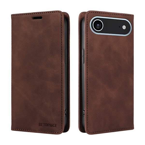 BETOPNICE iPhone Air Plånboksfodral Konstläder - Brun - RFID Blocking Brun