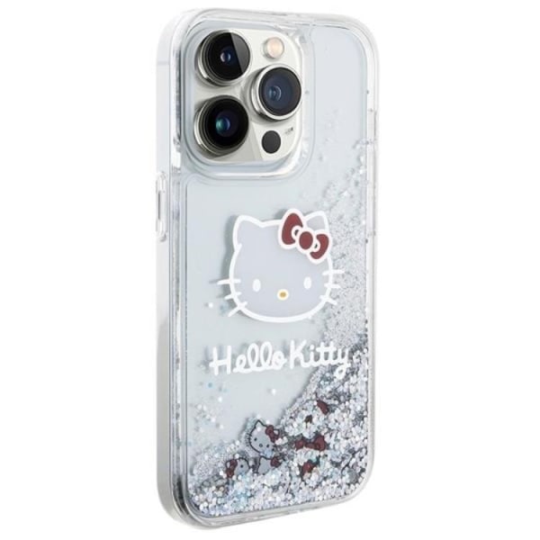 Hello Kitty iPhone 14 Pro Max Mobilskal Liquid Glitter Charms Ki