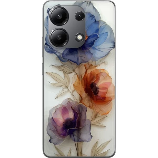 Mobilskal till Xiaomi Redmi Note 13 4G med Silkesblommor