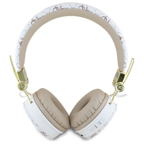 Guess Bluetooth On-Ear ENC Hörlurar 4G Triangle Round Shape Vit