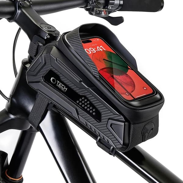 Tech-Protect Cykeltaske „L“ V2 Universal Sakwa - Sort Svart