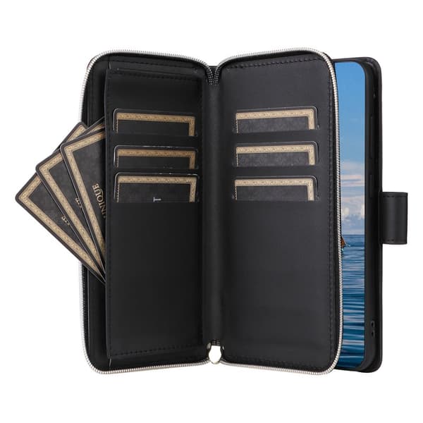 Plånboksfodral för Samsung Galaxy S26 Plus Konstläder - Svart