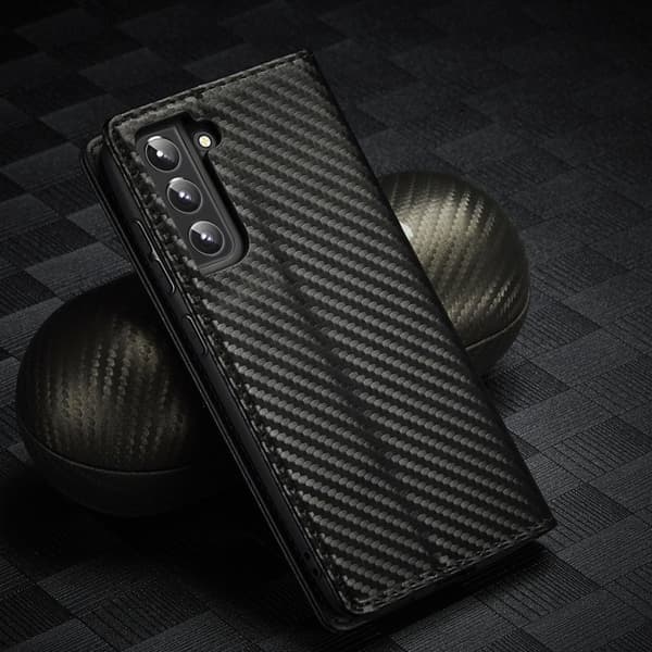 LC.IMEEKE Samsung Galaxy S22 Plånboksfodral Konstläder - Vit