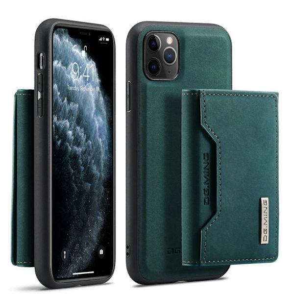 DG.MING M2 Series Anti-Fall Plånboksfodral för iPhone 11 Pro - Grön
