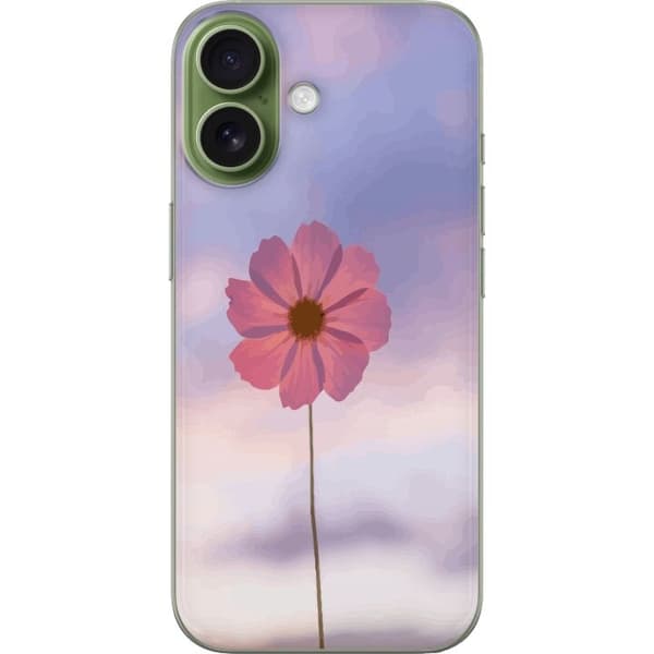 Telefontaske til Apple iPhone 17 med lyserød blomst