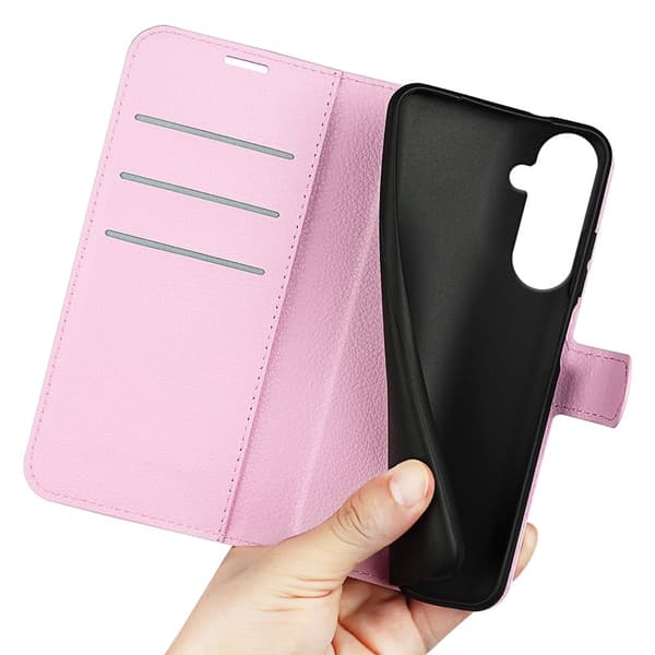 Plånboksfodral för Samsung Galaxy S26 Plus Stativ Konstläder - Rosa