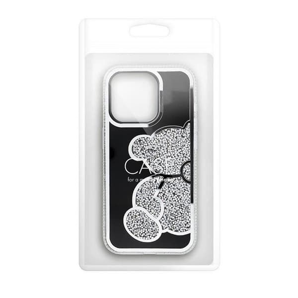 Telefontaske til iPhone 16 Pro Bamse - Sølv Silver