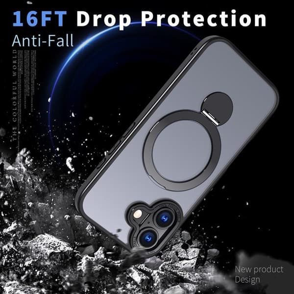Mobilskal till iPhone 17 MagSafe Rotating Kickstand Svart