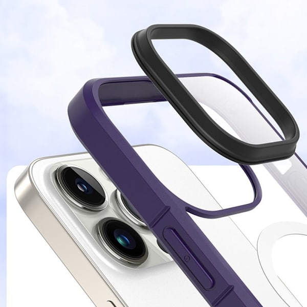 X-LEVEL Crystal Clear Slim Mobilskal för iPhone 15 Pro Max - Grå