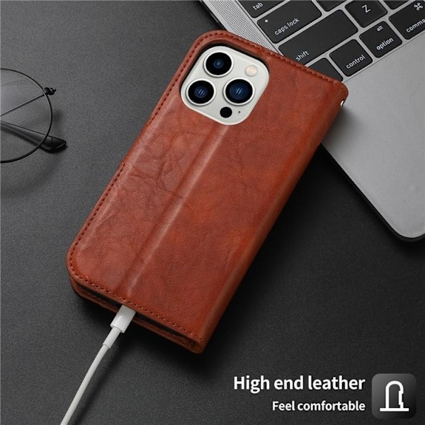 iPhone 15 Plus Plånboksfodral 2-in-1 Detachable - Brun