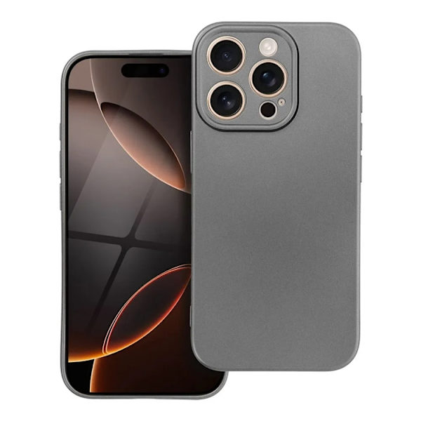 Telefontaske til iPhone 16 Pro Max Metallic - Grå Grå