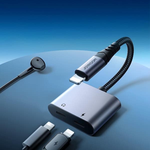 Joyroom 2in1 Lightning Till 2x Lightning DAC Adapter - Svart Svart