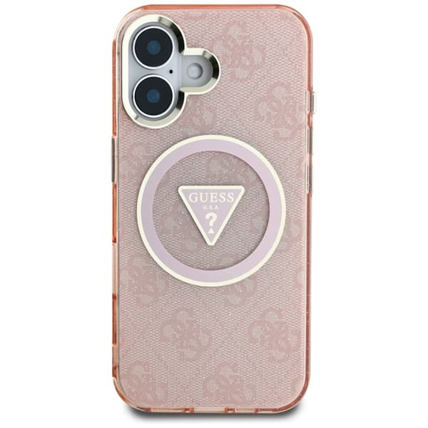 Guess Telefontaske til iPhone 16 Magsafe Glitter - Lyserød Rosa