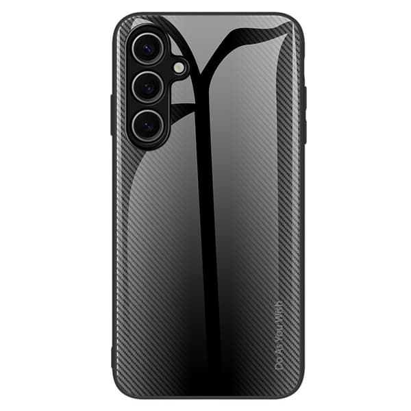 Mobilskal för Samsung Galaxy S26 Plus Kolfiber TPU + Härdat glas - Svart