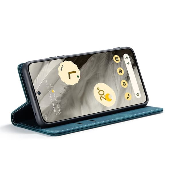CASEME 013 Mobilskal till Google Pixel 8 Magnetiskt KonstLäder - Blå