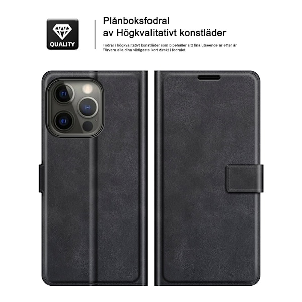 RFID-Skyddat Plånboksfodral iPhone 13 Pro - Boom of Sweden Svart