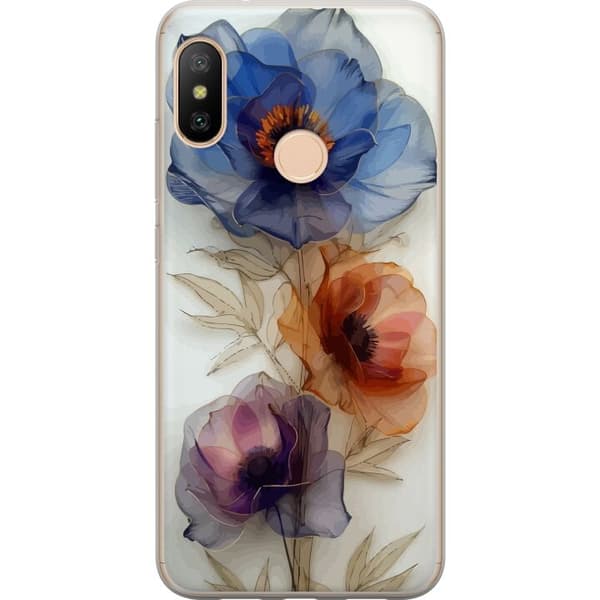 Mobilskal till Xiaomi Redmi 6 Pro med Silkesblommor