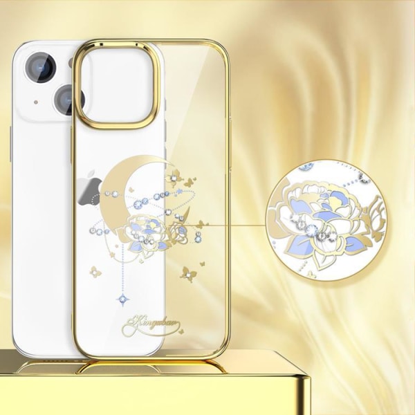 Kingxbar Flower Moon -sarjan kuori iPhone 13 Prolle - Kulta Yellow