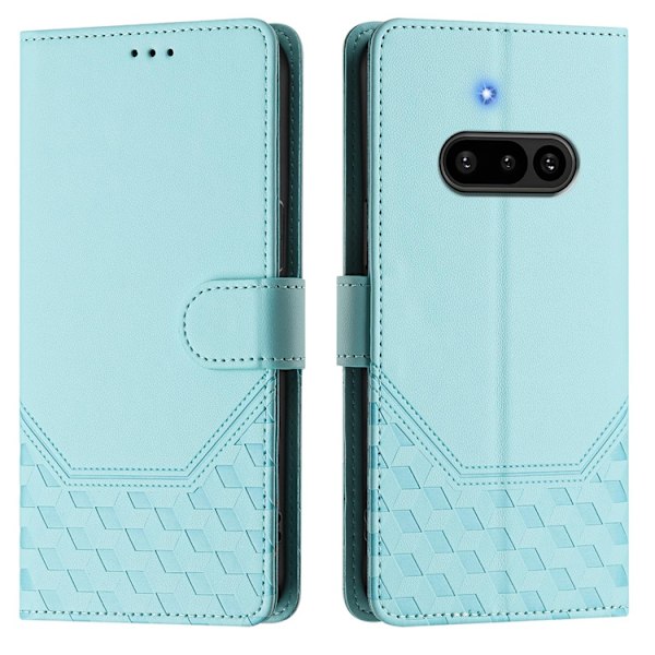 Nothing Phone (3a) Plånboksfodral Imprinted Honeycomb RFID Grön