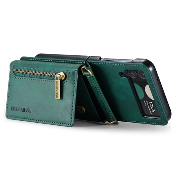 DG.MING Samsung Galaxy Z Flip4 Plånboksfodral RFID-Skydd Grön