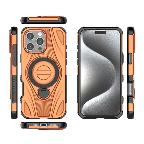 Mobilskal till iPhone 16 Pro Max MagSafe Magnetic Kickstand - Orange Orange