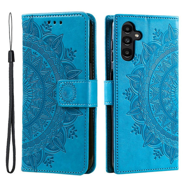 Galaxy S26/S26 Pro Plånboksfodral Imprinted Totem Konstläder - Blå Blå