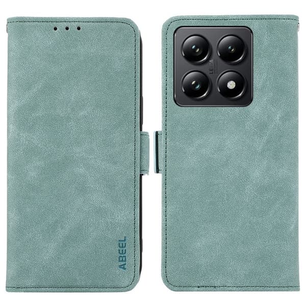 ABEEL Mobilskal till Xiaomi 14T KonstLäder Folio Ställ Blå