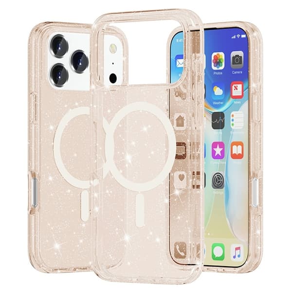 Mobilskal till iPhone 17 Pro MagSafe Puderglitter - Guld Guld