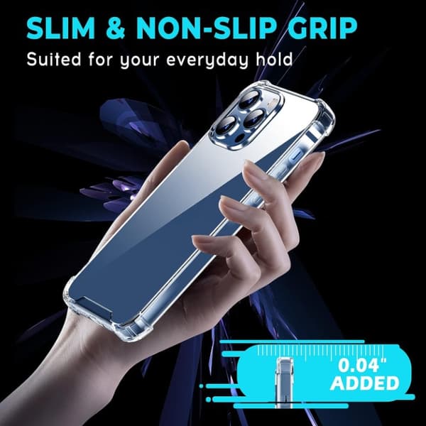 BOOM iPhone 15 Pro -kuori Shockproof TPU - läpinäkyvä Transparent