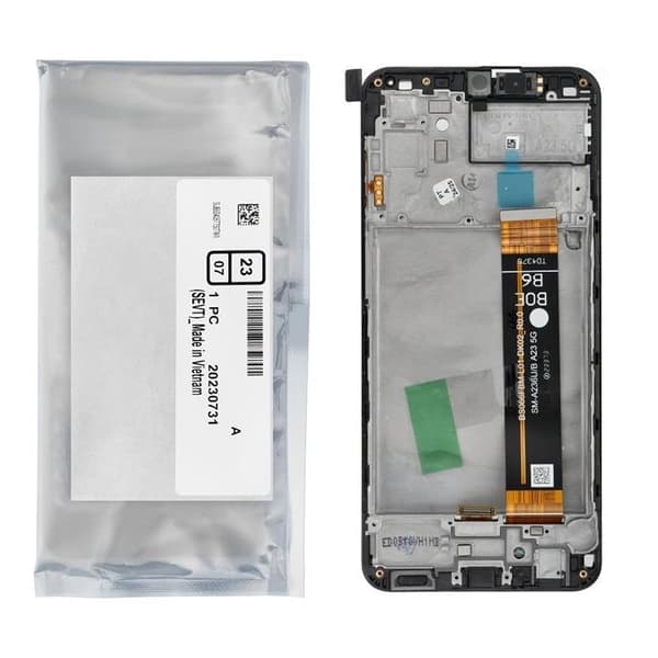 Galaxy A23 5G Skärm med LCD-display Service Pack GH82-29734A Svart