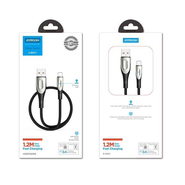 Joyroom USB-A till Lightning kabel 3A 1.2m - Svart Black