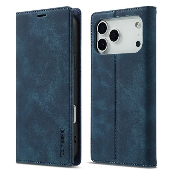 LC.IMEEKE iPhone 17 Pro Plånboksfodral Konstläder- Blå