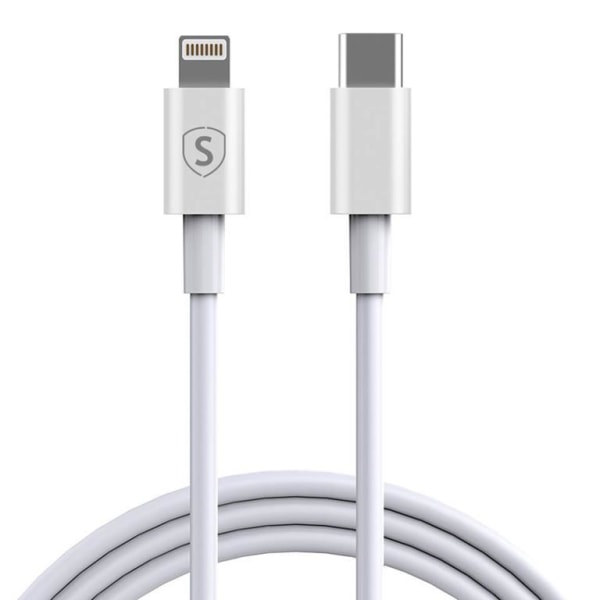 SiGN USB-C til Lightning-kabel 2.1A, 0.25m - Hvid