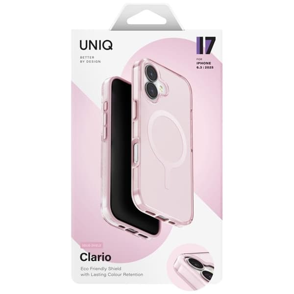 UNIQ Mobilskal till iPhone 17 MagSafe Clario - Rosa Rosa