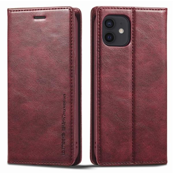LC.IMEEKE iPhone 11 Plånboksfodral Konstläder - Röd