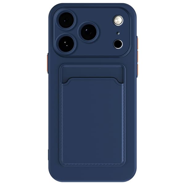 Mobilskal till iPhone 17 Pro Max Korthållare TPU - Blå Blå