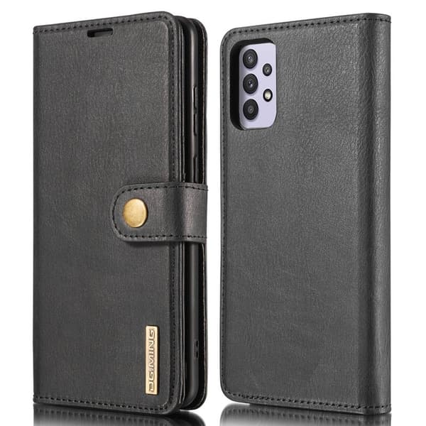DG.MING Samsung Galaxy A32 5G Plånboksfodral Äkta läder - Svart