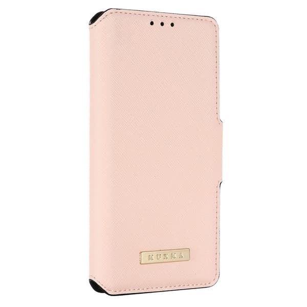 MUXMA iPhone 14 Plus Plånboksfodral Cross Texture - Rosa Rosa