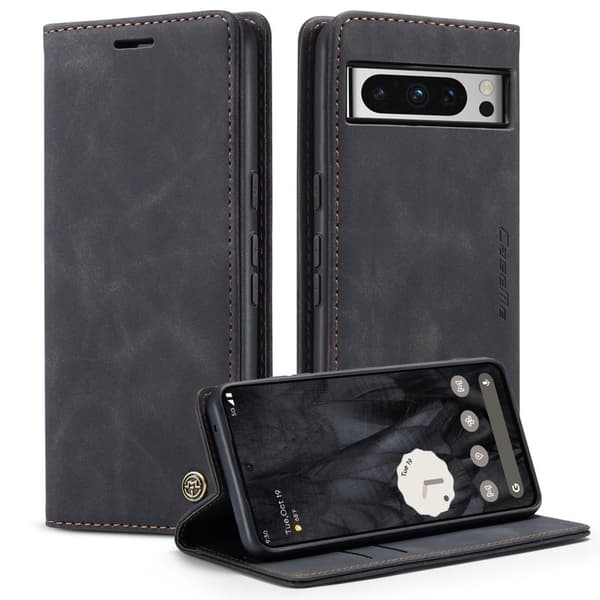 CASEME 013 Series Google Pixel 8 Pro Plånboksfodral Konstläder Svart