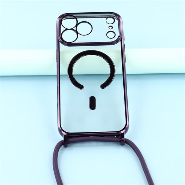 Mobilskal till iPhone 17 Pro MagSafe Electroplating Edge TPU - Lila Lila
