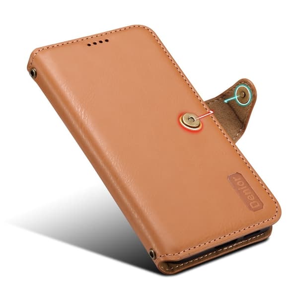 DENIOR Samsung Galaxy S24 Plus Plånboksfodral Konstläder Khaki