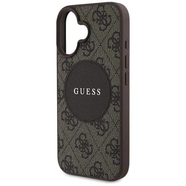 Guess Telefontaske til iPhone 16 MagSafe 4G Circle - Brun Brun