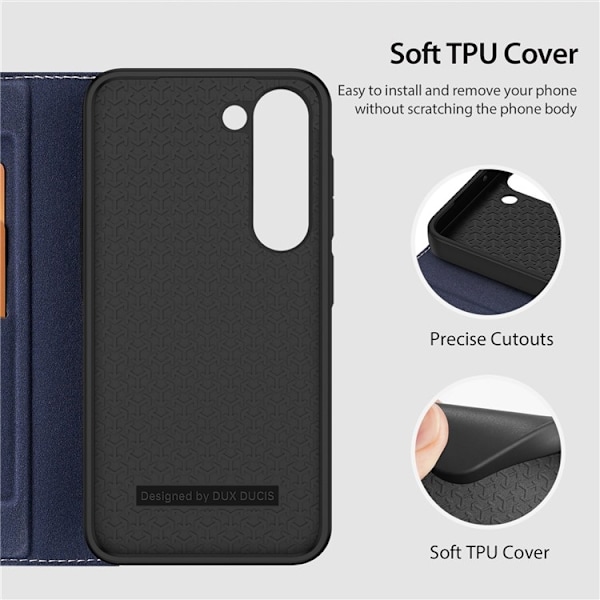 Dux Ducis Galaxy S23 Plus Plånboksfodral Skin X2 Magnetic - Blå