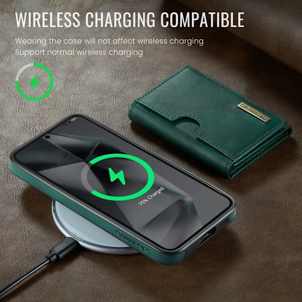DG.Ming Plånboksfodral för Samsung Galaxy S26 Plus RFID Blocking - Grön